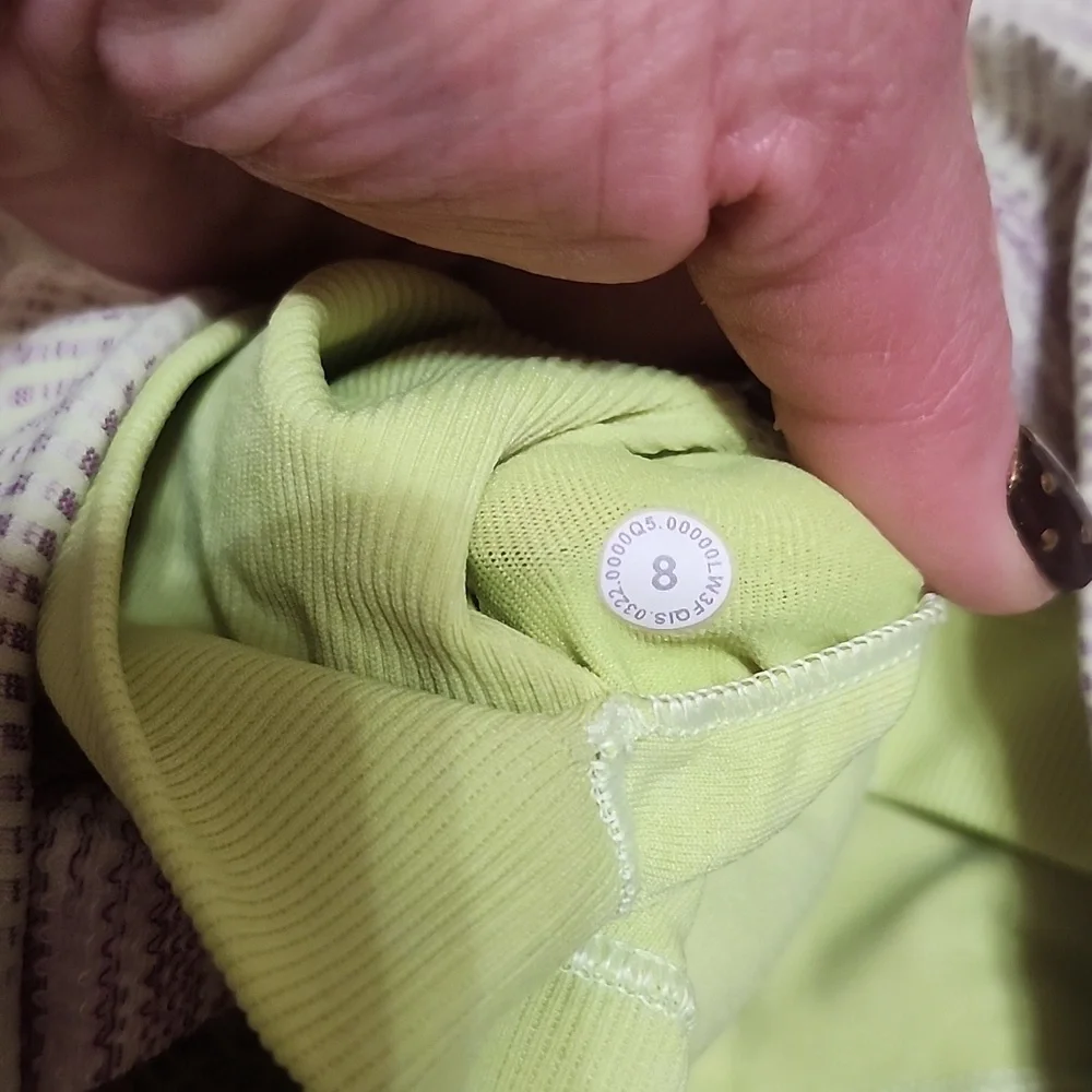 Lululemon Pale Yellow And Purple Long Sleeve Crop Top - Picture 4 of 6